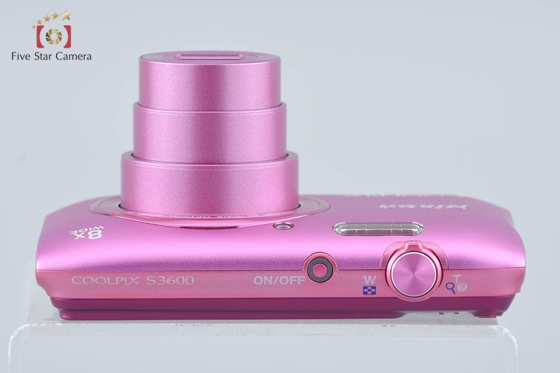 Nikon COOLPIX S3600 Azalea Pink 20.0 MP Digital Camera w/ Box