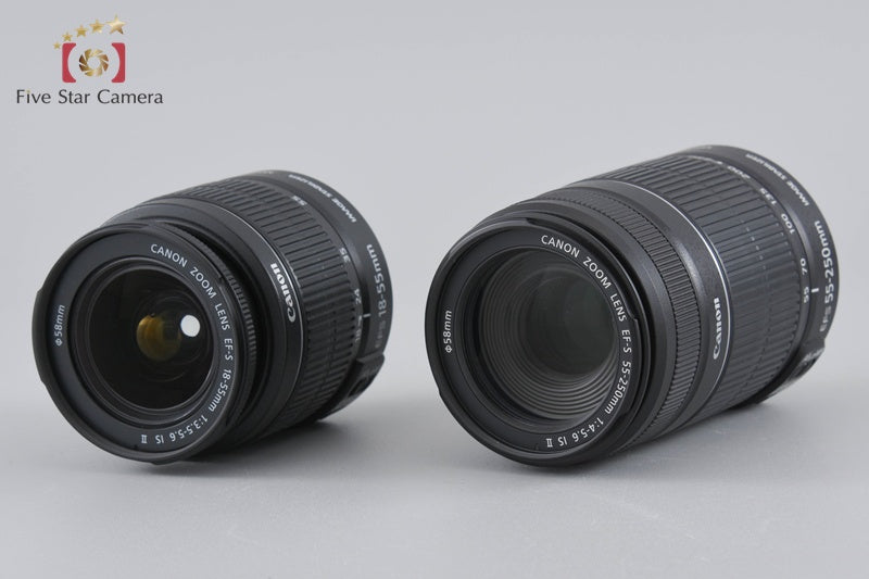 "Count 1,605" Canon EOS Kiss X5 / Rebel T3i / 600D 18.0 MP 18-55 55-250 Lenses