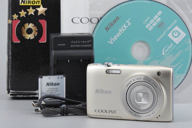 Nikon COOLPIX S3100 Champagne Silver 14.0 MP Digital Camera w/ Box