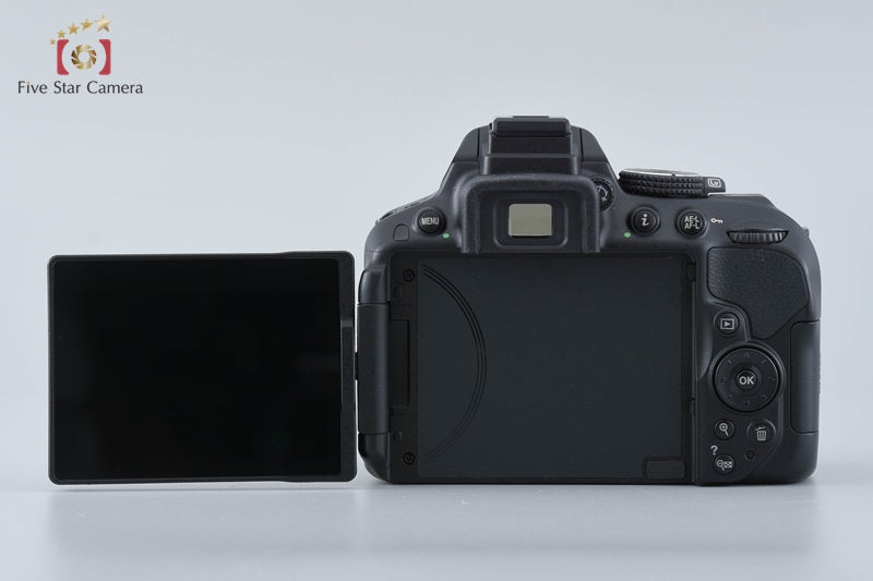 "Count 3,844" Nikon D5300 Black 24.2 MP DSLR Camera 18-55 70-300 Lenses