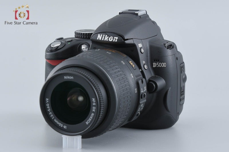 "Shutter count 719" Nikon D5000 12.3 MP DSLR Camera 18-55 55-200 VR Lenses