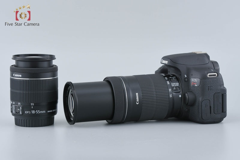 "Count 750" Canon EOS Kiss X8i / Rebel T6i / 750D 24.2 MP DSLR 18-55 55-250 Lens