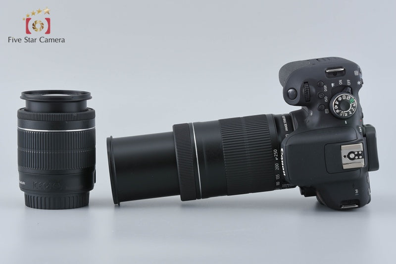 "Count 750" Canon EOS Kiss X8i / Rebel T6i / 750D 24.2 MP DSLR 18-55 55-250 Lens