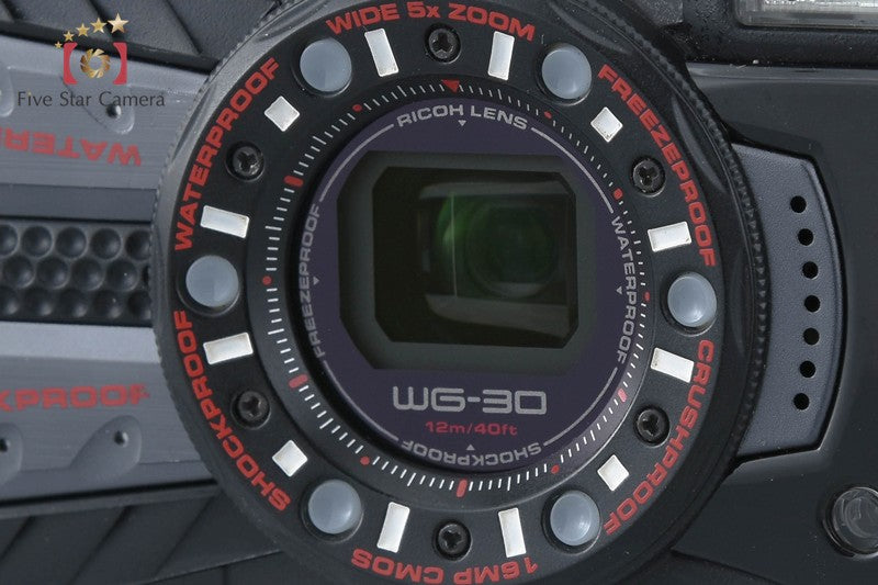 "Shutter count 2,155" Ricoh Pentax WG-30 Black 16.0 MP Waterproof Action Camera