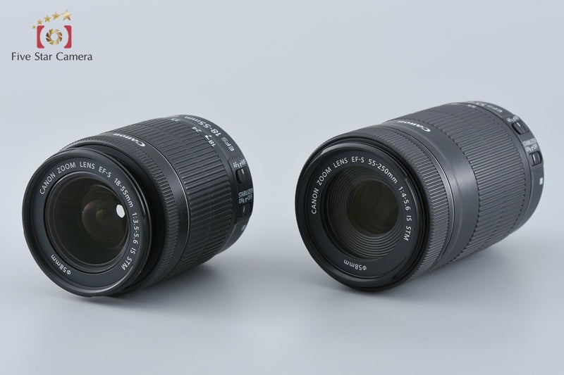 "Count 750" Canon EOS Kiss X8i / Rebel T6i / 750D 24.2 MP DSLR 18-55 55-250 Lens