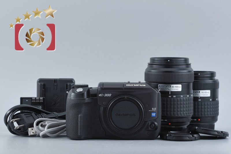 "Count 1,478" Olympus E-300 8.0 MP DSLR Camera 14-45 40-150 Lenses