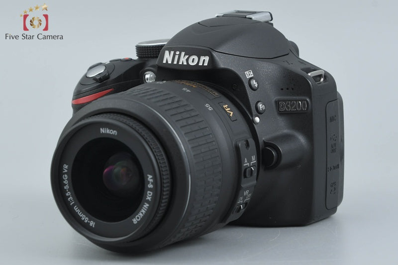 "Count 2,994" Nikon D3200 24.2 MP DSLR Black AF-S DX NIKKOR 18-55 VR Lens