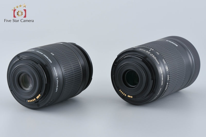 "Count 750" Canon EOS Kiss X8i / Rebel T6i / 750D 24.2 MP DSLR 18-55 55-250 Lens