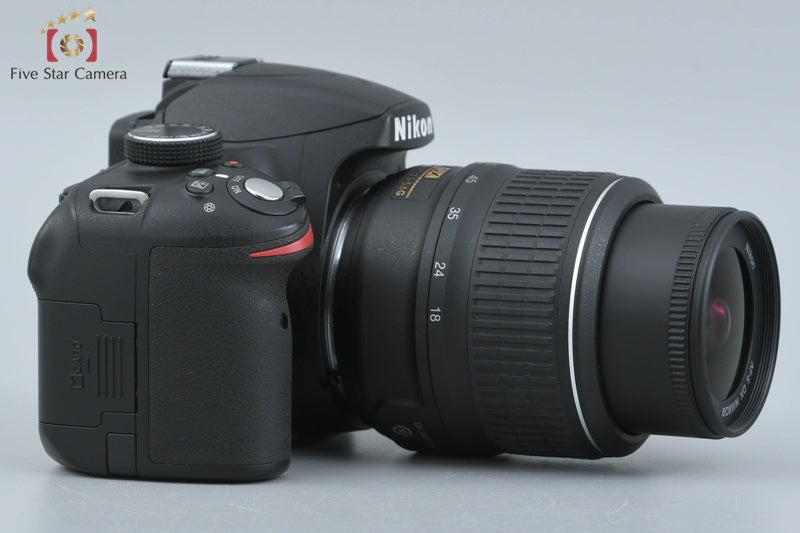 "Count 2,994" Nikon D3200 24.2 MP DSLR Black AF-S DX NIKKOR 18-55 VR Lens