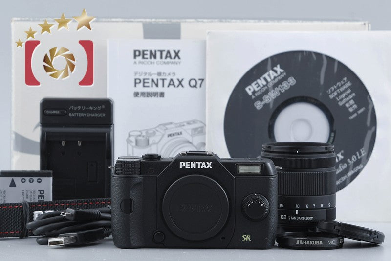 "Shutter count 4,239" PENTAX Q7 Black 12.4 MP Digital Camera 5-15 Lens w/ Box