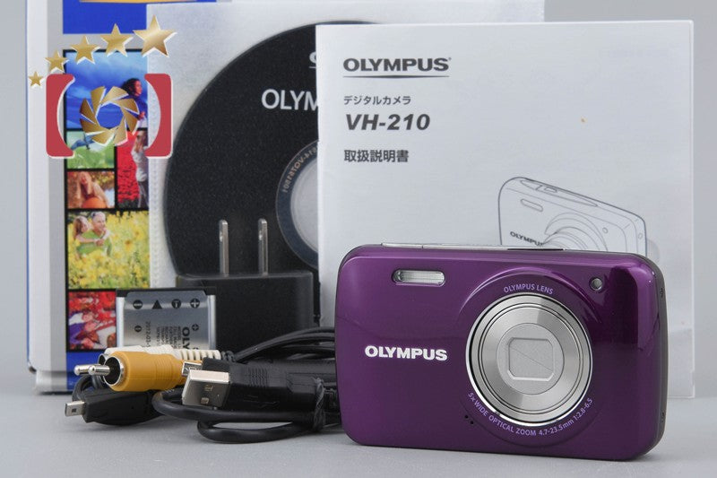 OLYMPUS VH-210 Purple 14.0 MP Digital Camera w/ Box