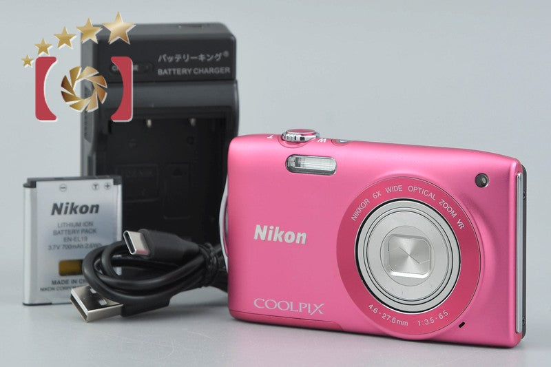 Nikon COOLPIX S3300 Strawberry Pink 16.0 MP Digital Camera