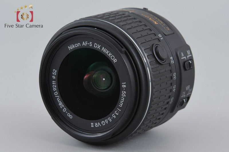 "Count 3,174" Nikon D5500 Black 24.2 MP Digital SLR Camera 18-55 VR II Lens