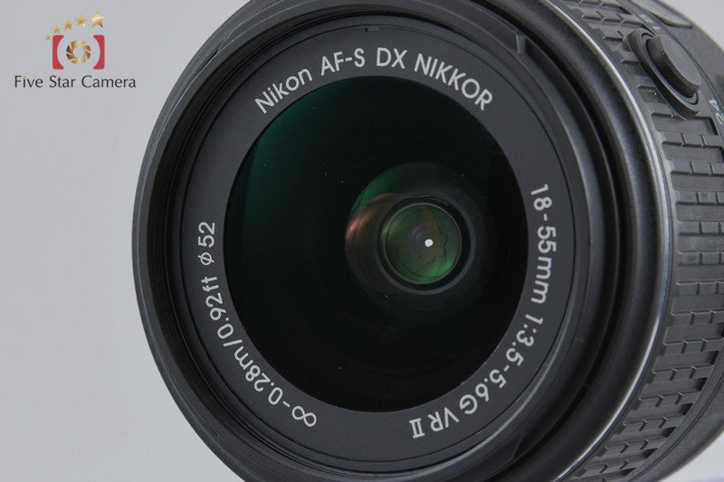 "Count 3,174" Nikon D5500 Black 24.2 MP Digital SLR Camera 18-55 VR II Lens