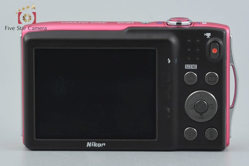Nikon COOLPIX S3300 Strawberry Pink 16.0 MP Digital Camera