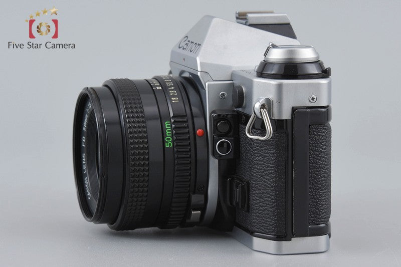 Canon AE-1 PROGRAM Silver 35mm SLR Film Camera + New FD 50mm f/1.4