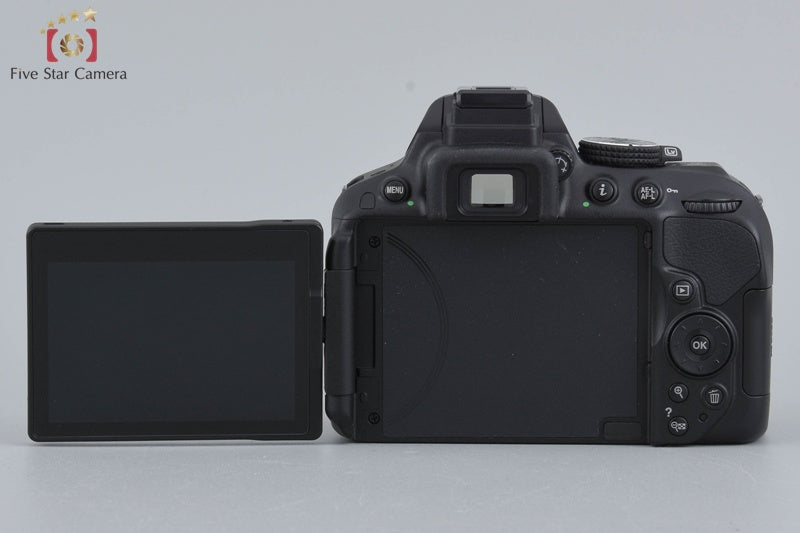 "Count 1,540" Nikon D5300 Black 24.2 MP DSLR Camera 18-55 VR II Lens