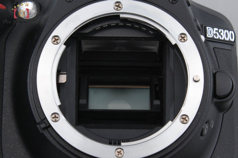 "Count 1,540" Nikon D5300 Black 24.2 MP DSLR Camera 18-55 VR II Lens