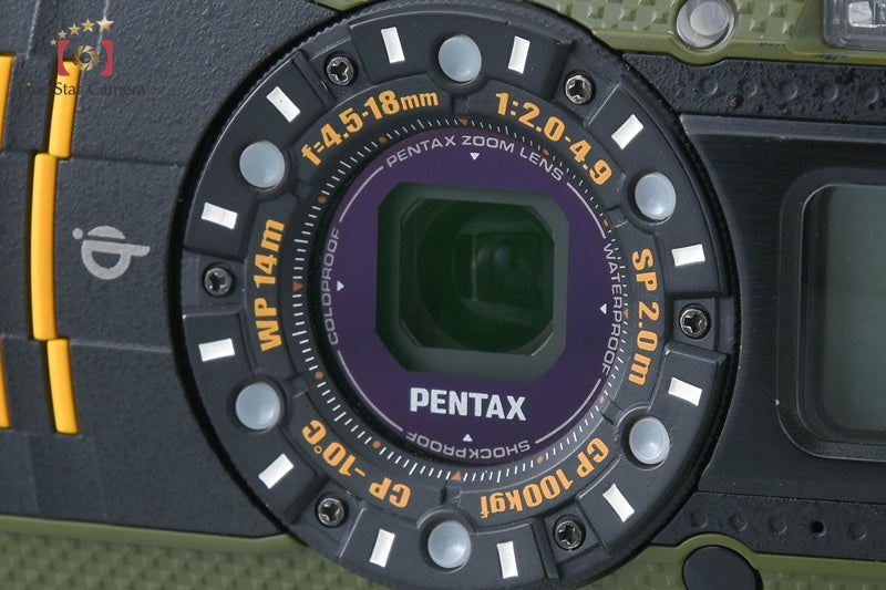 "Count 267" Ricoh Pentax WG-3 GPS Green 16.0 MP Waterproof Action Camera w/ Box