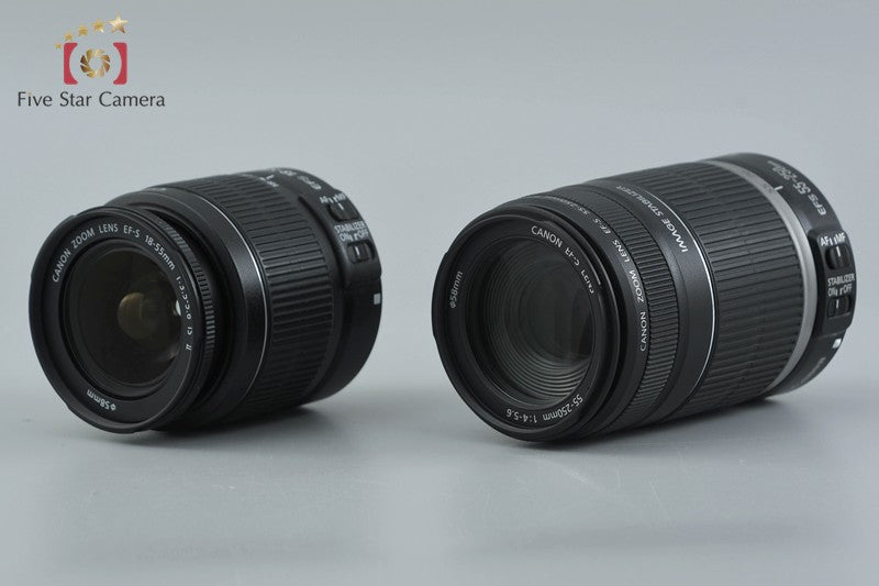 "Count 3,081" Canon EOS Kiss X5 / Rebel T3i / 600D 18.0 MP 18-55 55-250 Lenses