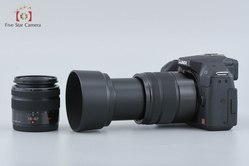Panasonic LUMIX DMC-G6W Black Mirrorless Camera 14-42 45-150 Lenses Japanes Only