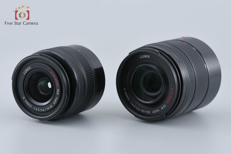 Panasonic LUMIX DMC-G6W Black Mirrorless Camera 14-42 45-150 Lenses Japanes Only