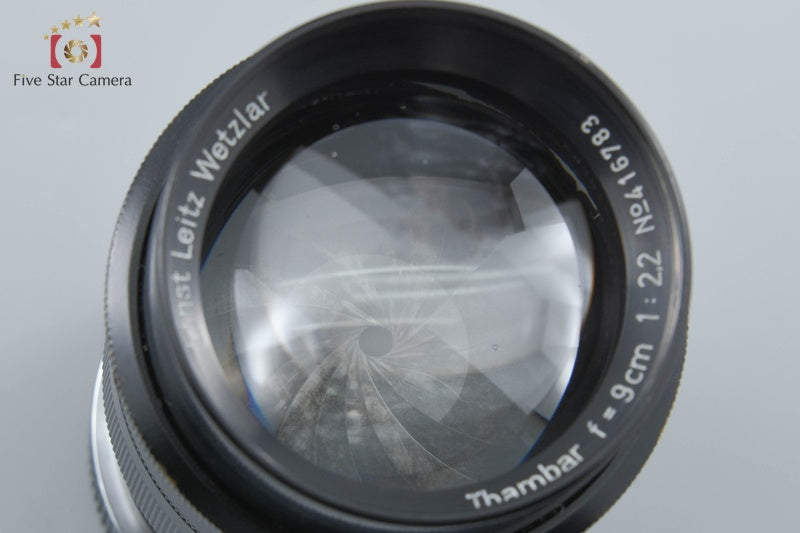 Very Rare!! Leica Thambar 90mm f/2.2 L39 Mount + M Mount Adapter from Japan