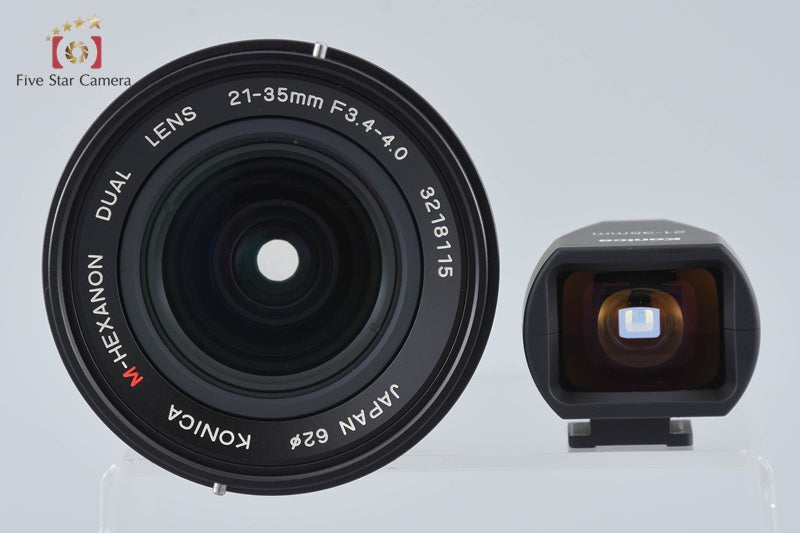 Konica M-HEXANON DUAL 21-35mm f/3.4-4.0 Leica M Mount Lens w/ 21-35mm Viewfinder