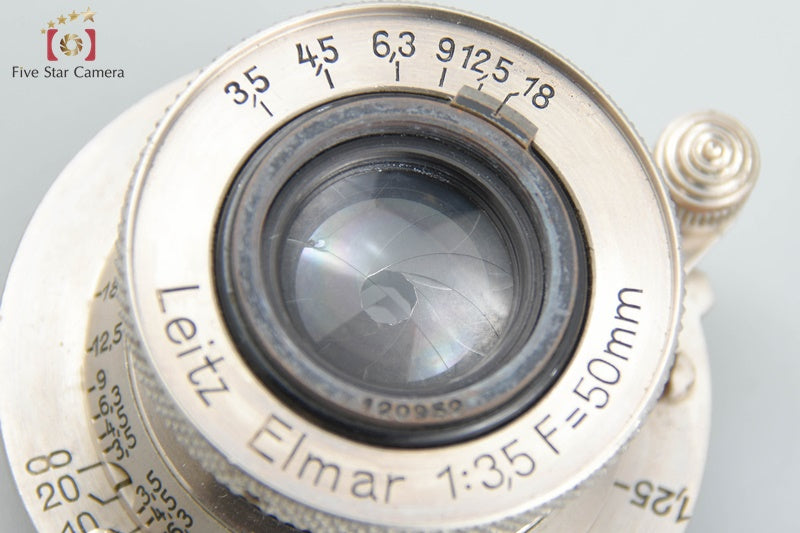 Leica Elmar 50mm f/3.5 Nickel Collapsible L39 LTM Leica Thread Mount Lens