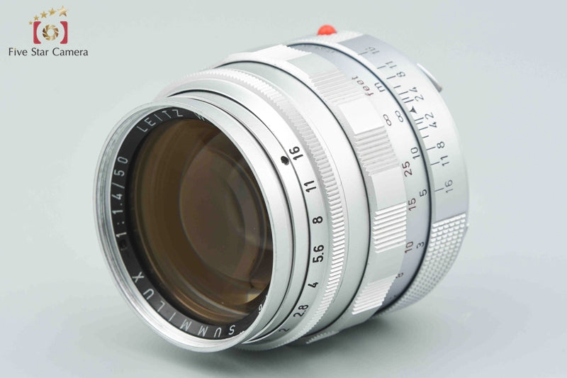 Leica SUMMILUX 50mm f/1.4 1st Type 1 1959 Serial : 166xxxx Leica M Mount w/ Hood
