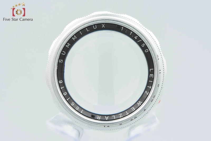 Leica SUMMILUX 50mm f/1.4 1st Type 1 1959 Serial : 166xxxx Leica M Mount w/ Hood