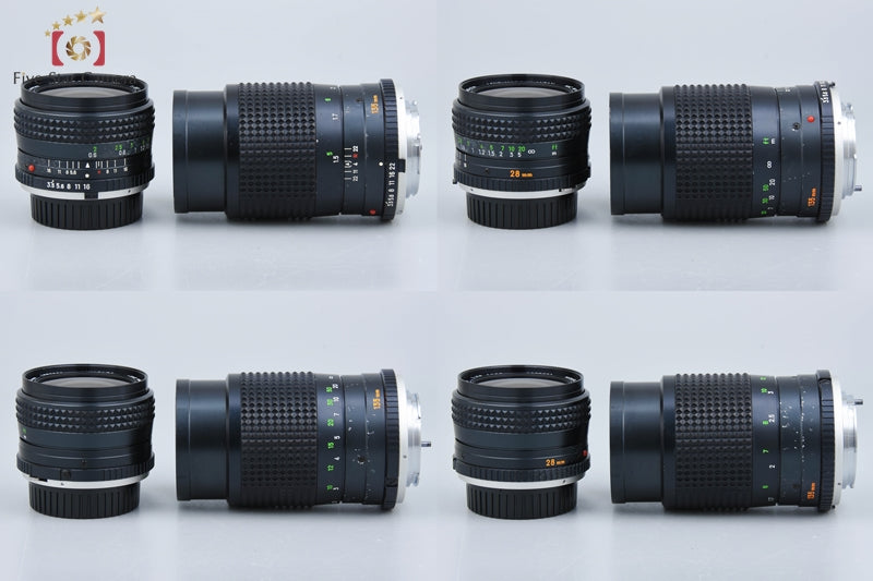 MINOLTA MC W.ROKKOR-SG 28mm f/3.5 + MC TELE ROKKOR-QD 135mm f/3.5