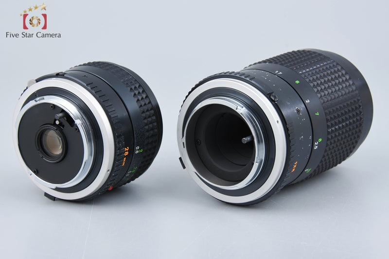 MINOLTA MC W.ROKKOR-SG 28mm f/3.5 + MC TELE ROKKOR-QD 135mm f/3.5