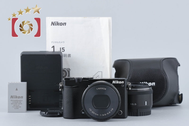 Nikon 1 J5 Black 20.8 MP Digital Camera 10-30 18.5 Lenses