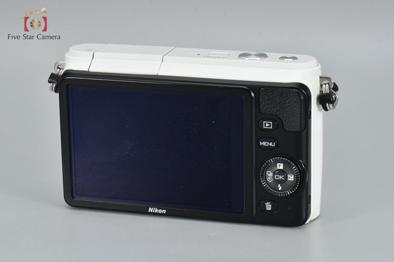 Very Good!! Nikon 1 S1 White 10.1MP Digital Mirrorless Camera