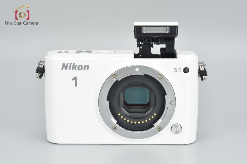 Very Good!! Nikon 1 S1 White 10.1MP Digital Mirrorless Camera