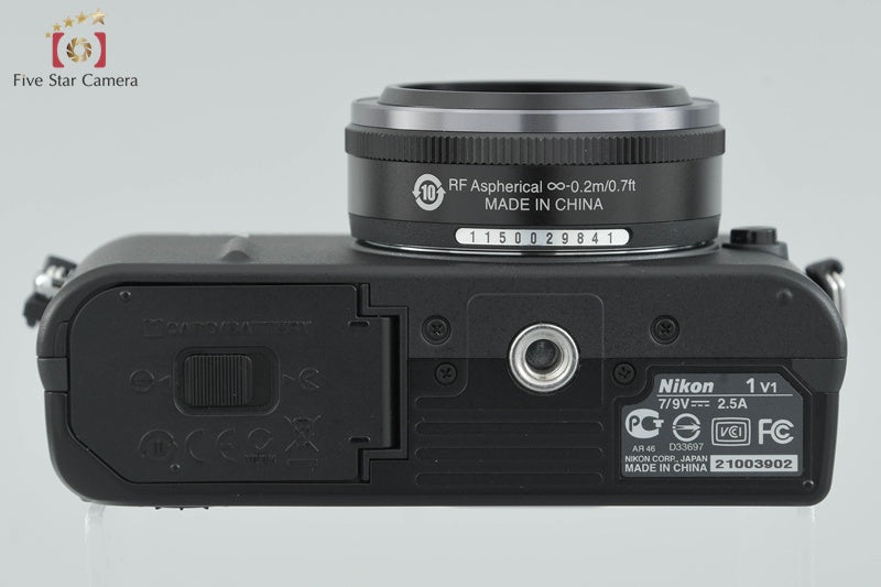 Count 1,687 Nikon 1 V1 Black 10.1 MP Digital SLR Camera 10mm Lens