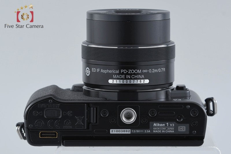 Nikon 1 V3 Black 18.4 MP Digital Camera 10-30 Lens Premium Kit