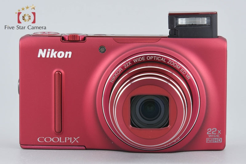 Nikon COOLPIX S9500 Velvet Red 18.1 MP Digital Camera w/ Box