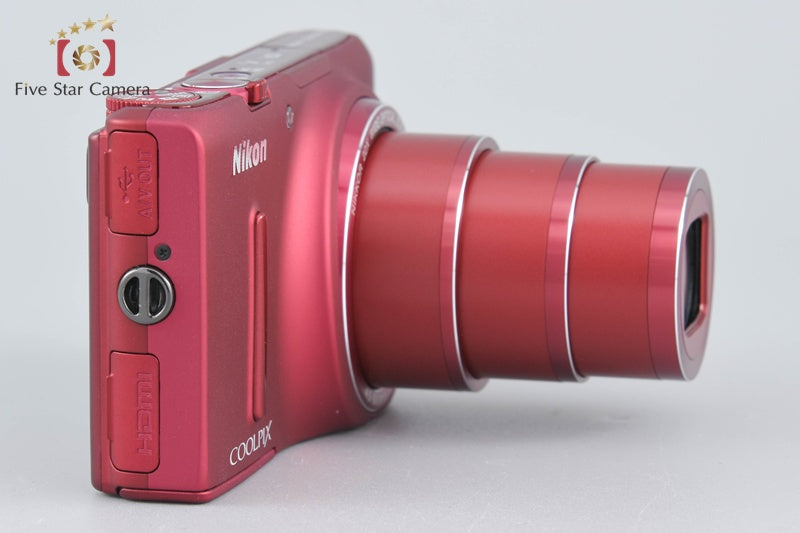 Nikon COOLPIX S9500 Velvet Red 18.1 MP Digital Camera w/ Box