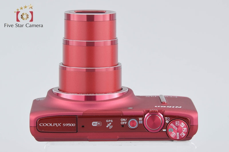 Nikon COOLPIX S9500 Velvet Red 18.1 MP Digital Camera w/ Box