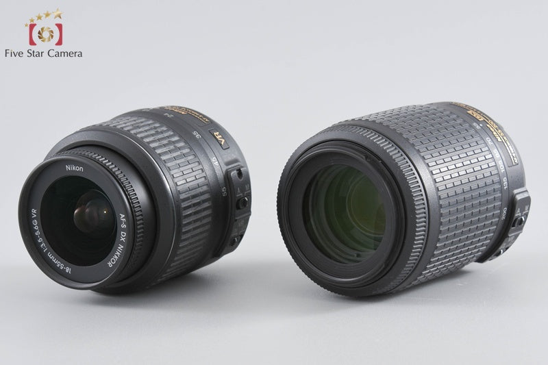 "Count 860" Nikon D3100 Black 14.2 MP Digital SLR Camera 18-55 55-200 Lenses