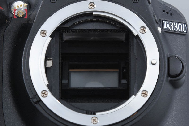 Nikon D3300 Black 24.2 MP DSLR Camera w/ WU-1a Wireless Mobile Adapter w/ Box