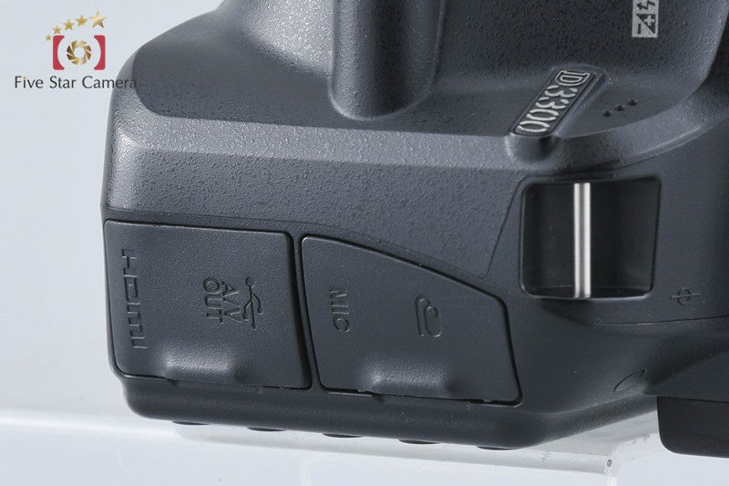 Nikon D3300 Black 24.2 MP DSLR Camera w/ WU-1a Wireless Mobile Adapter w/ Box