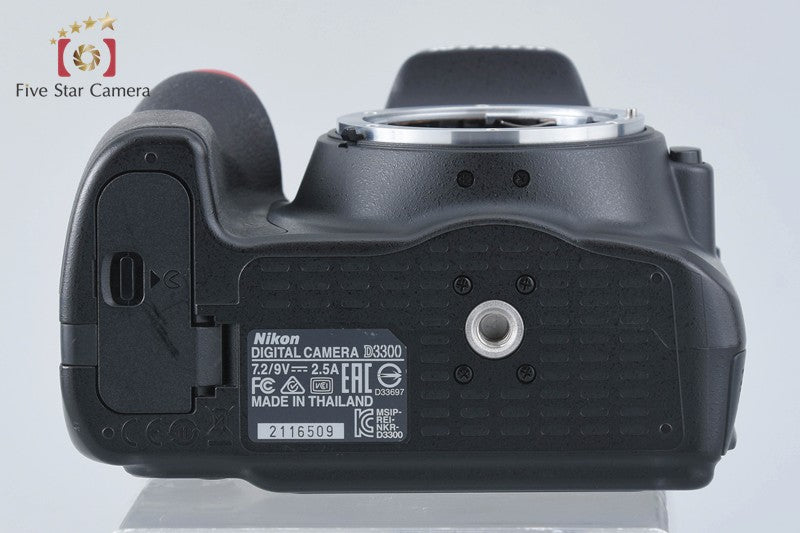 Nikon D3300 Black 24.2 MP DSLR Camera w/ WU-1a Wireless Mobile Adapter w/ Box