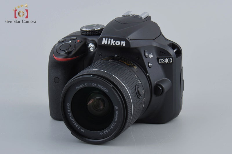 "Count 584" Nikon D3400 Black 24.2 MP DSLR Camera 18-55 VR Lens
