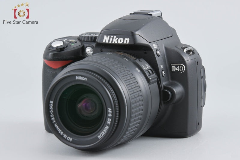 "Shutter count 5,527" Nikon D40 Black 6.1 MP Digital SLR Camera 18-55 Lens