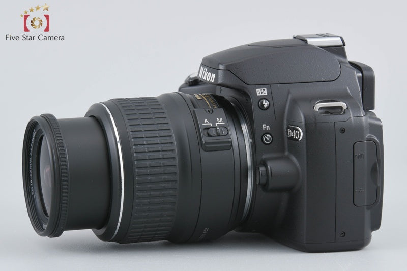 "Shutter count 5,527" Nikon D40 Black 6.1 MP Digital SLR Camera 18-55 Lens