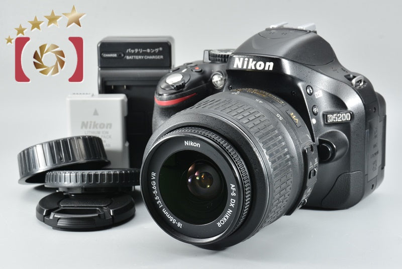 Nikon D5200 Black 24.1 MP DSLR 18-55 VR Lens