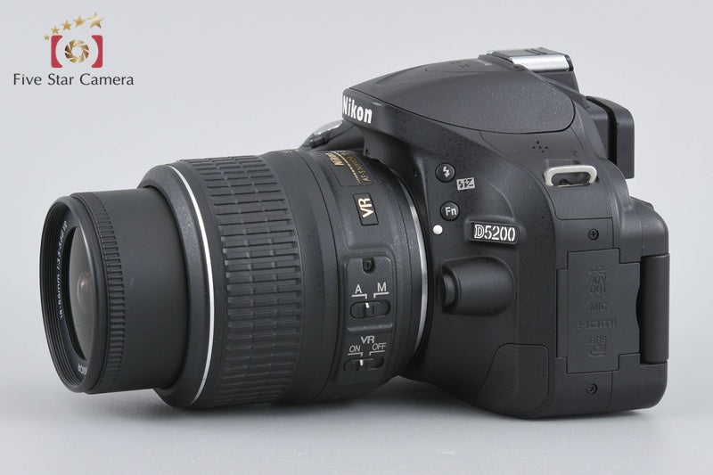 "Shutter count 2,412" Nikon D5200 Black 24.1 MP DSLR Camera 18-55 VR Lens